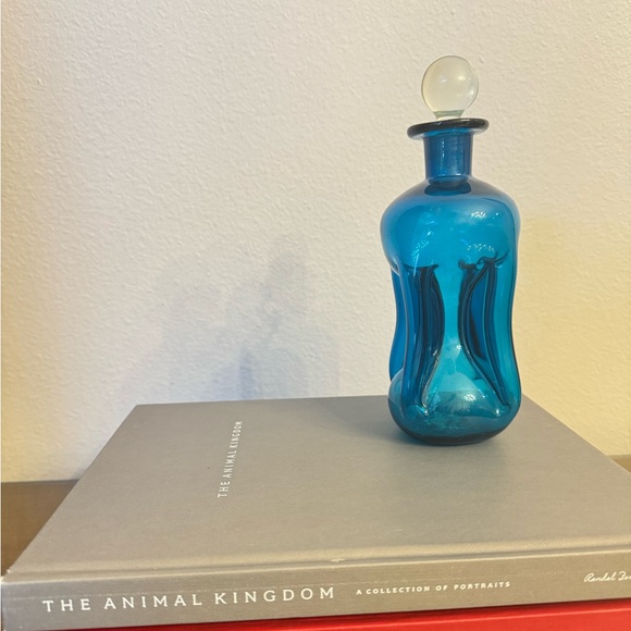 Holmegaard Dining Sold Holmegaard Kluk Kluk Blue Glass Decanter